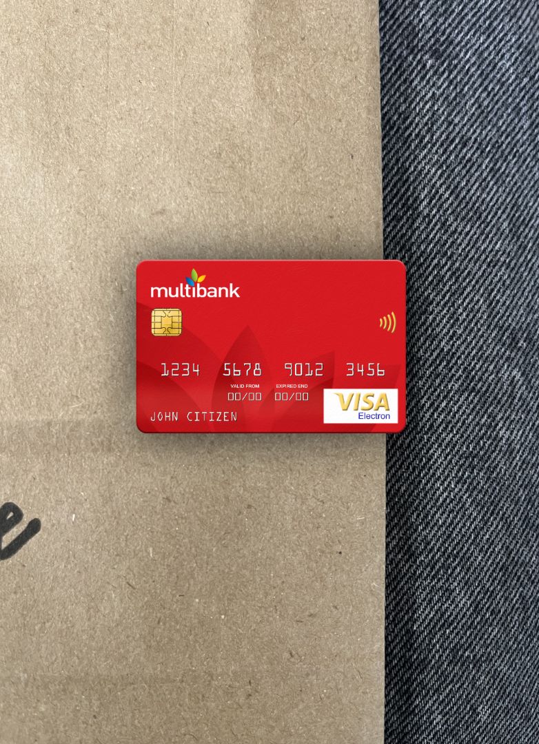 Download Panama Multibank visa electron card photolook front Photoshop template